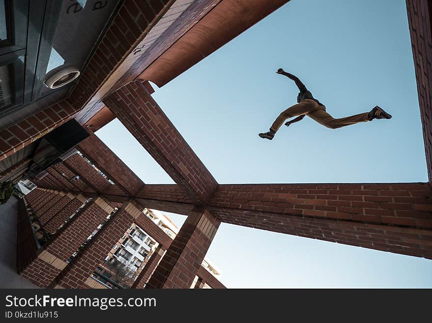 Person Doing Parkour Exhibition