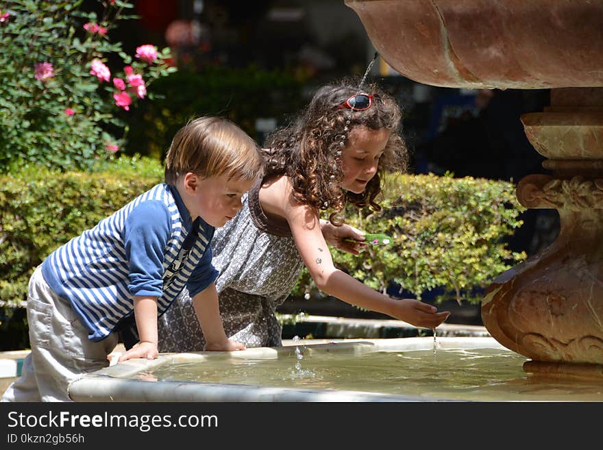 Water, Fun, Plant, Girl