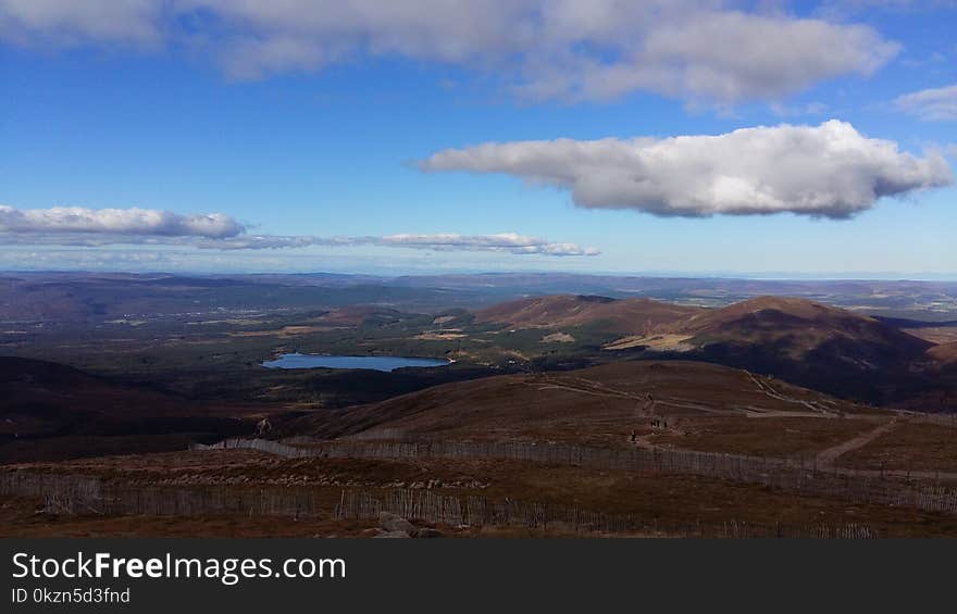 Highland, Sky, Cloud, Ridge