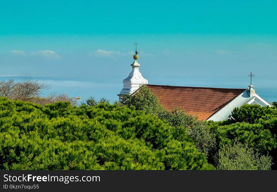 Sky, Field, Steeple, Spire