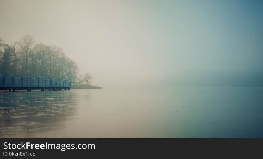 Water, Fog, Waterway, Calm