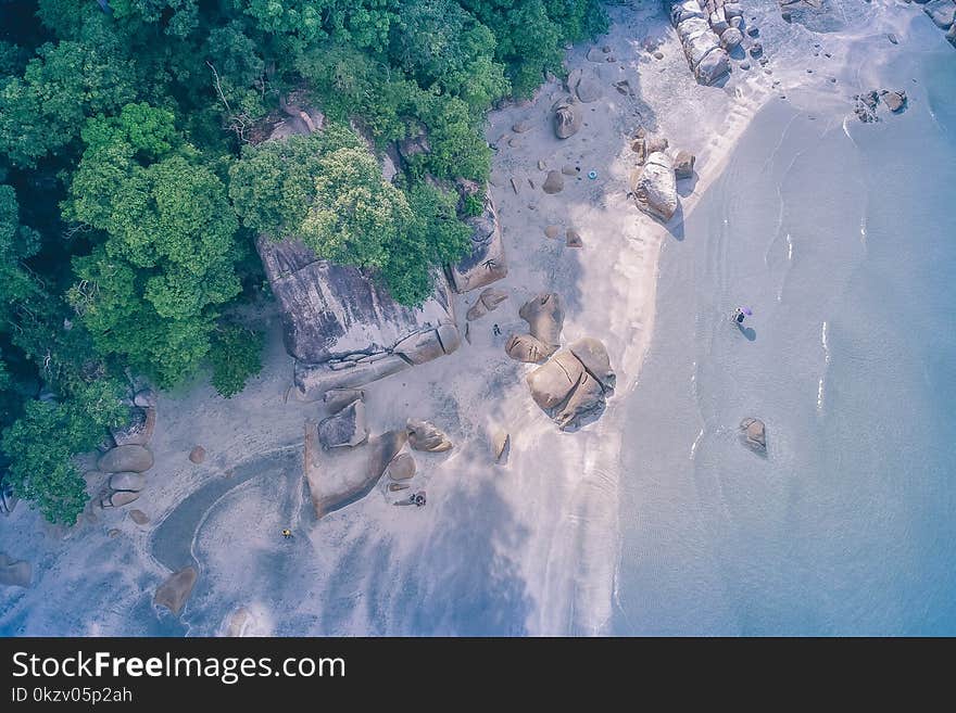 Aerial-view of Beach Shore