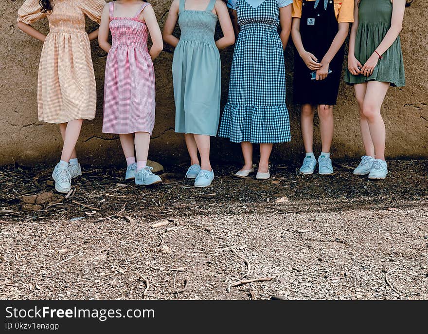 Women Standing Wall