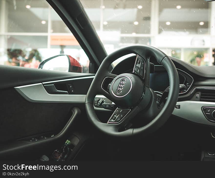 Black and Gray Audi Vehicle Interior