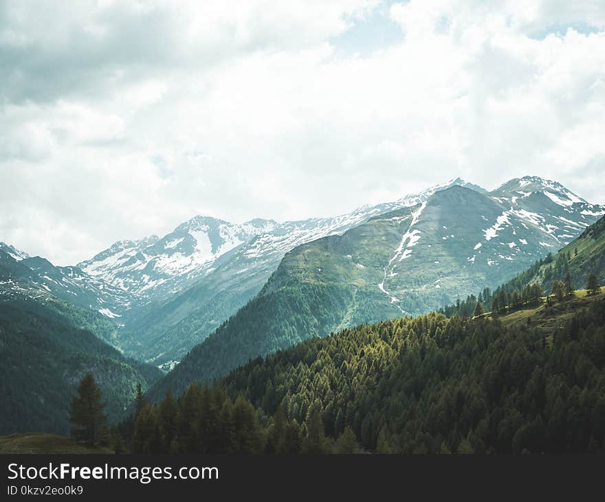 Green Mountains Under Blue Sky Photography