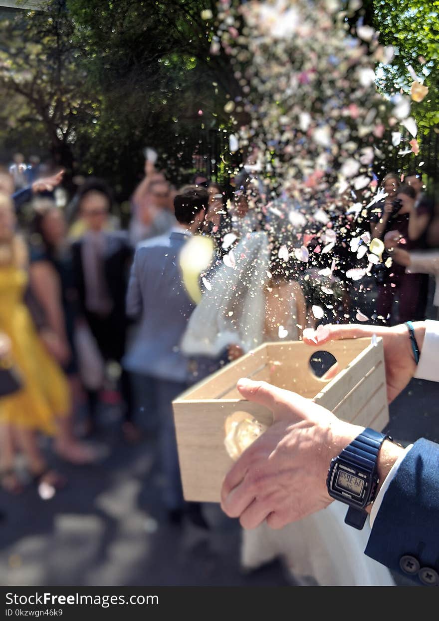 Photo of wedding confetti