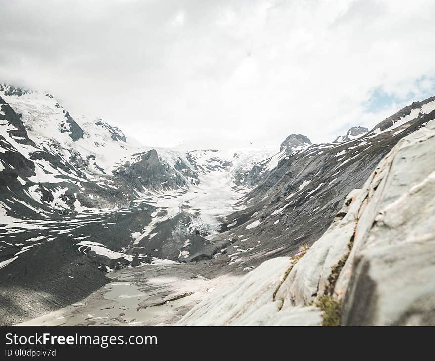 Snow Covered Mountain Range