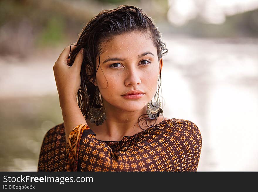 Close-Up Photography of a Woman