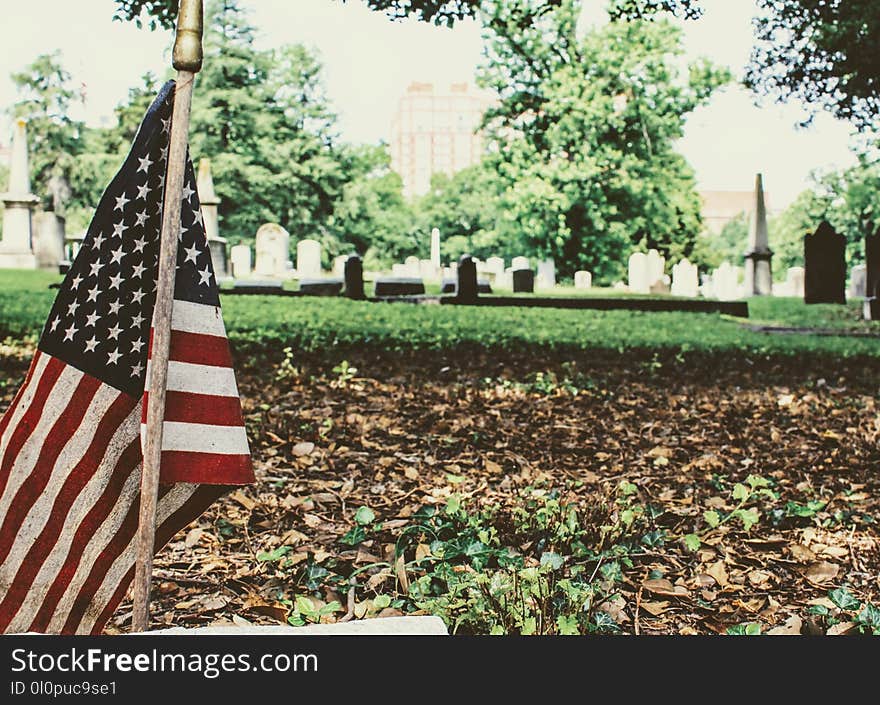 U.s. Flag Stand on National Heroes Cemetery