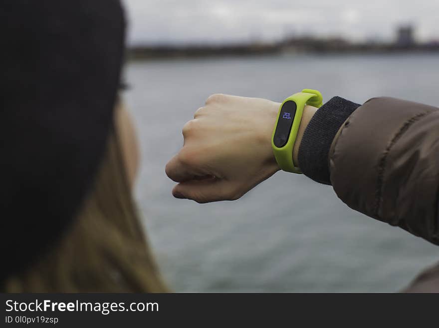 Woman Looking Her Watch