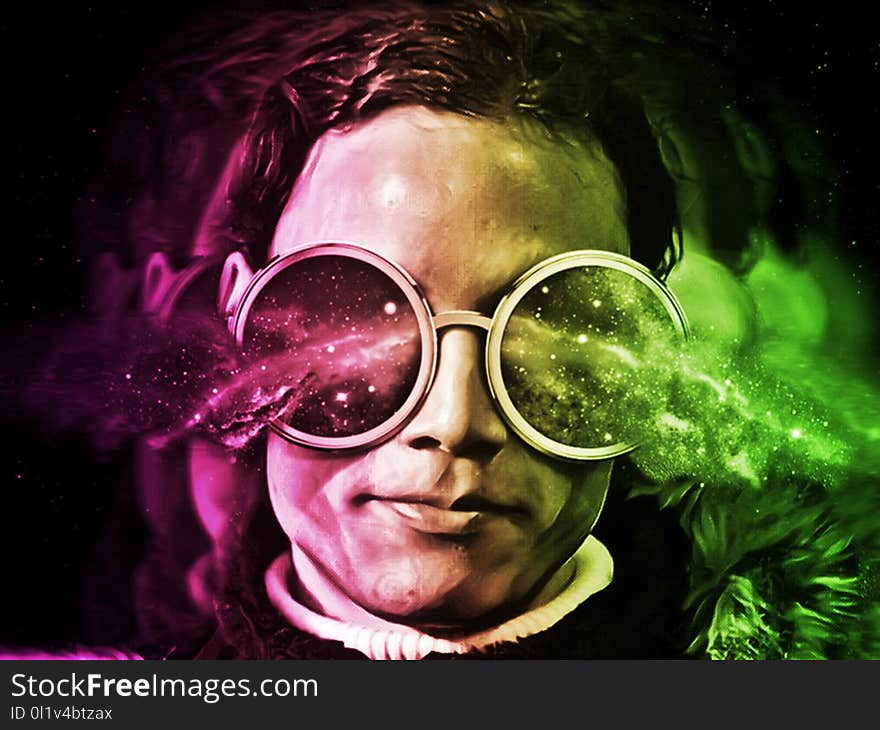 Green, Pink, Eyewear, Glasses