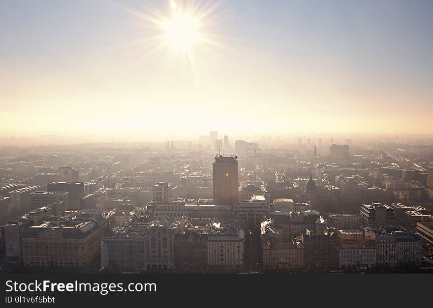 Sky, City, Cityscape, Skyline