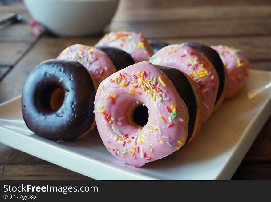 Dessert, Doughnut, Glaze, Baking