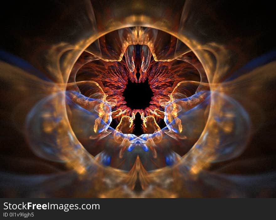 Fractal Art, Light, Symmetry, Computer Wallpaper