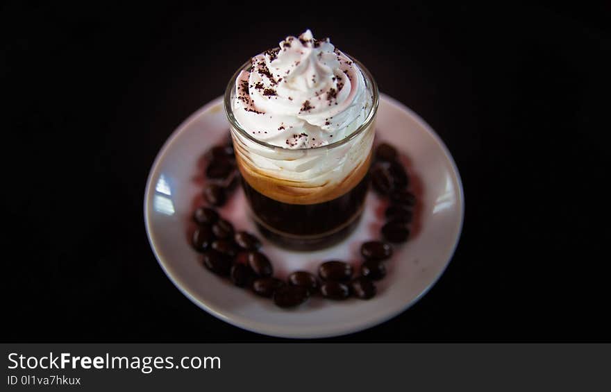 Dessert, Whipped Cream, Mocaccino, Coffee