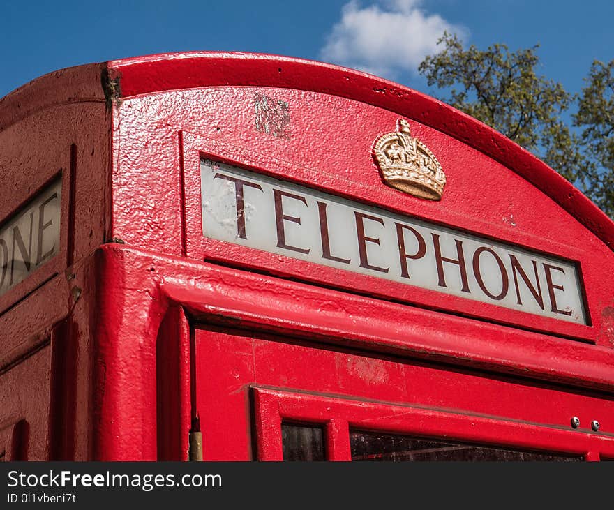 Red, Landmark, Telephone Booth, Sky