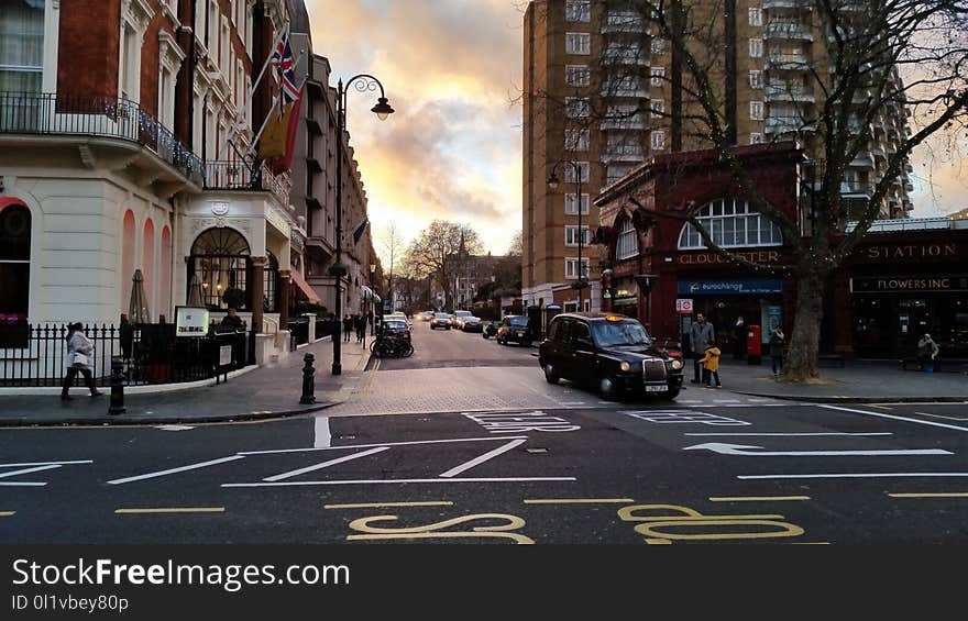 Car, Lane, Road, Town