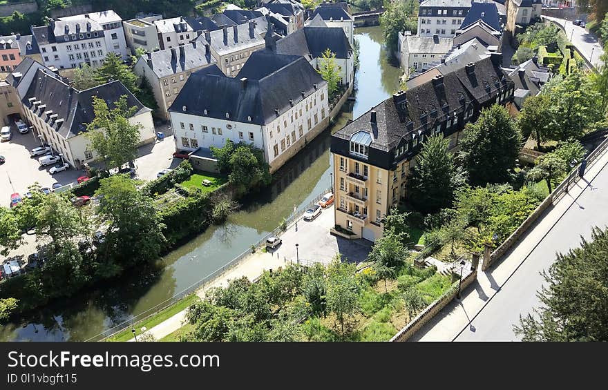 Waterway, Bird's Eye View, City, Aerial Photography