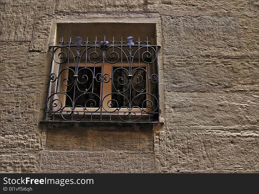 Wall, Iron, Window, Metal