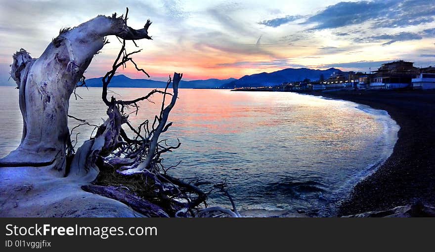 Sky, Painting, Shore, Sea