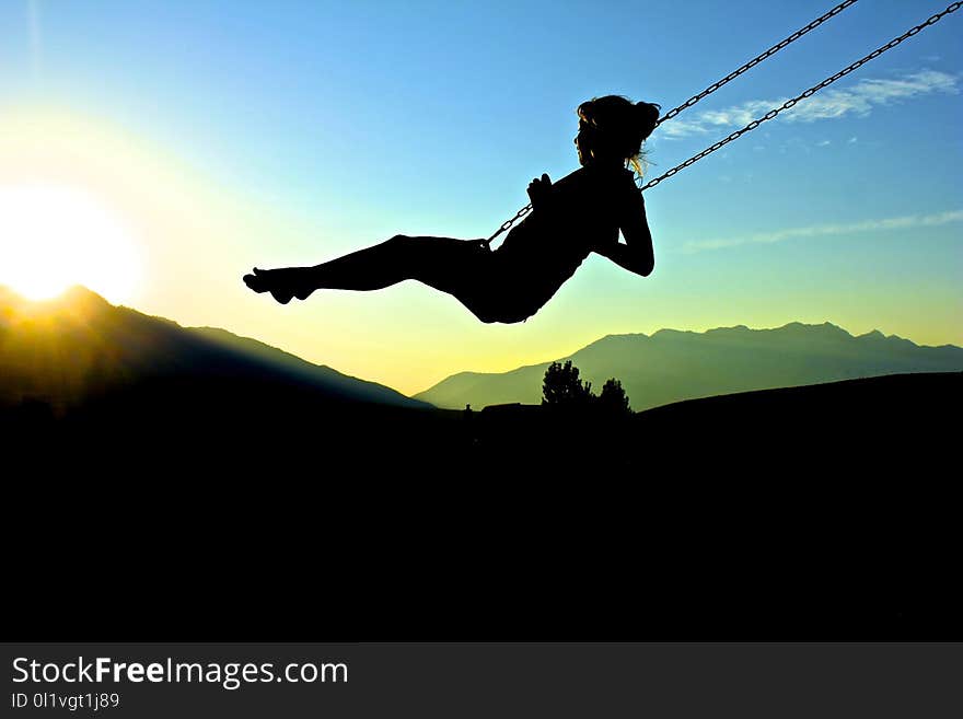 Sky, Silhouette, Atmosphere Of Earth, Jumping