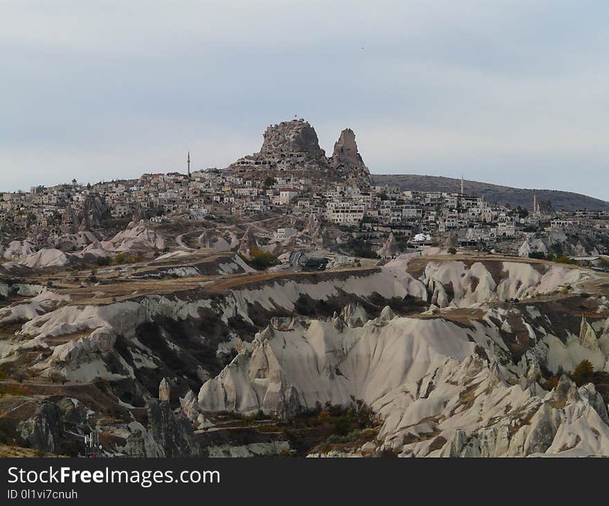 Badlands, Rock, Sky, Mountain