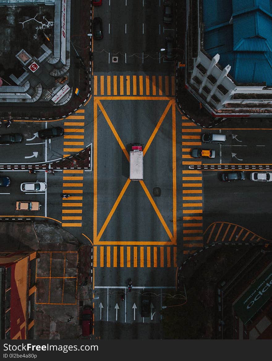 Aerial Photography of Cars on the Road