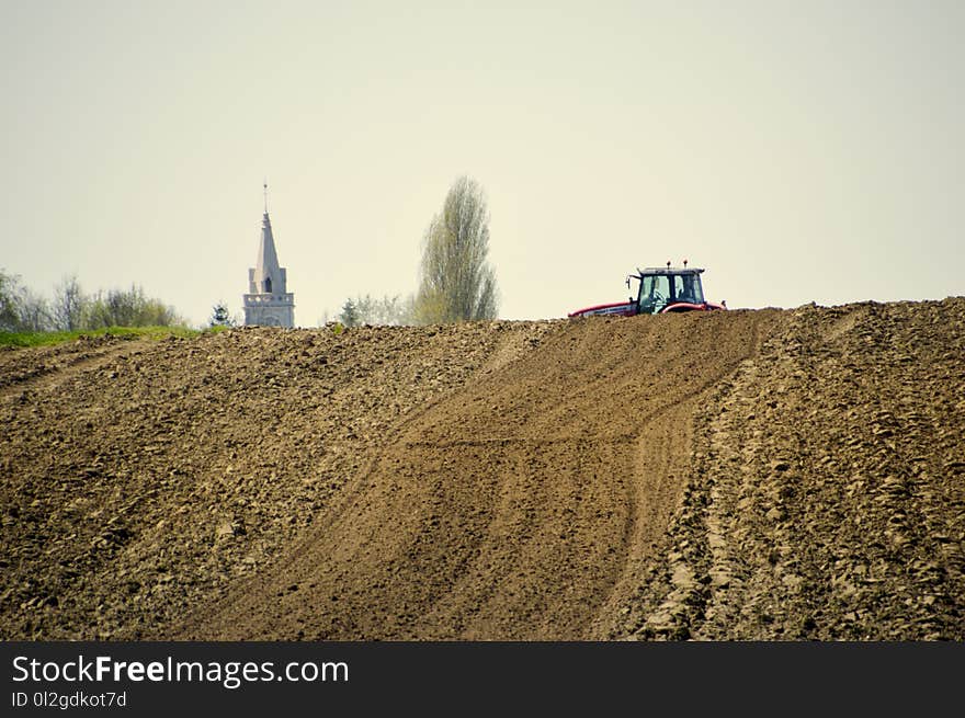 Soil, Sky, Field, Road