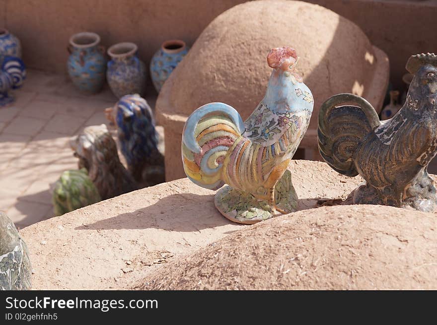 Chicken, Rooster, Galliformes, Ceramic