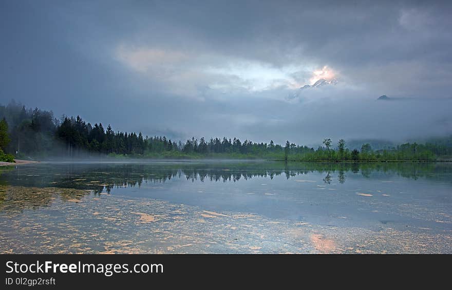 Reflection, Sky, Wetland, Water