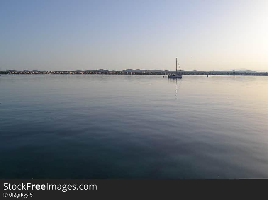 Waterway, Horizon, Calm, Sky