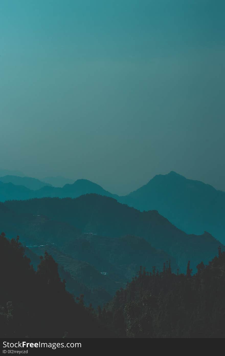 Photography of Green Rock Formation