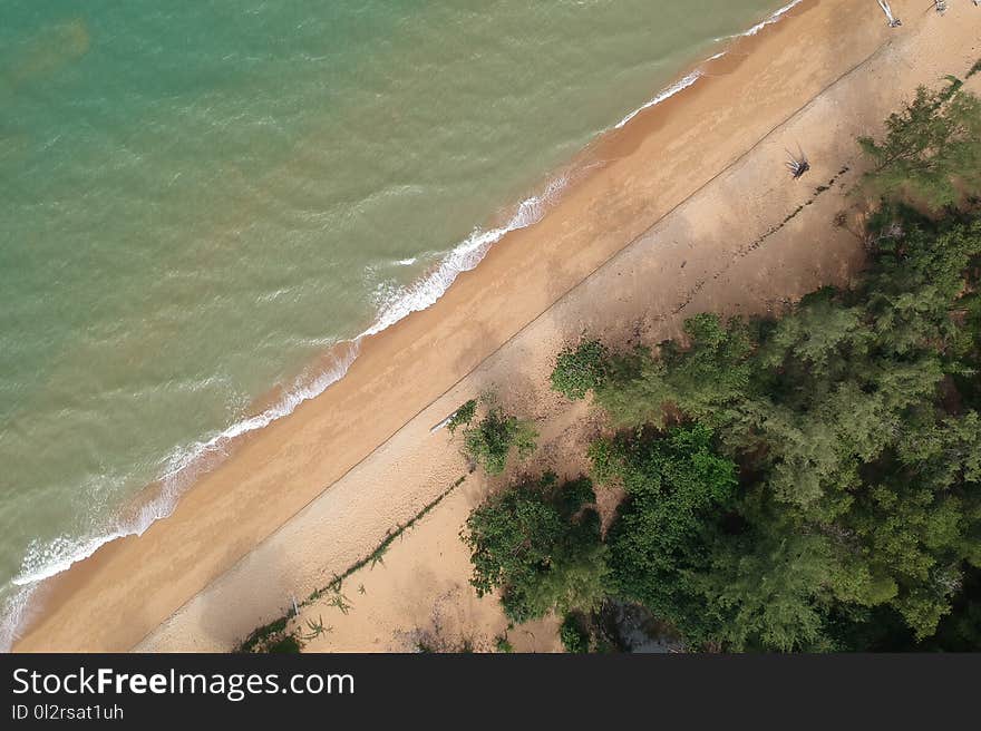 Aerial View of Body of Water