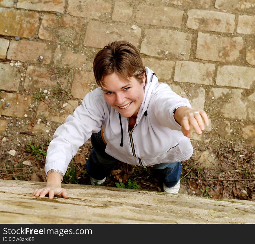 Photograph, Girl, Sitting, Fun