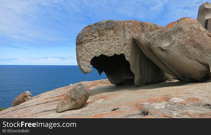 Rock, Promontory, Boulder, Coast