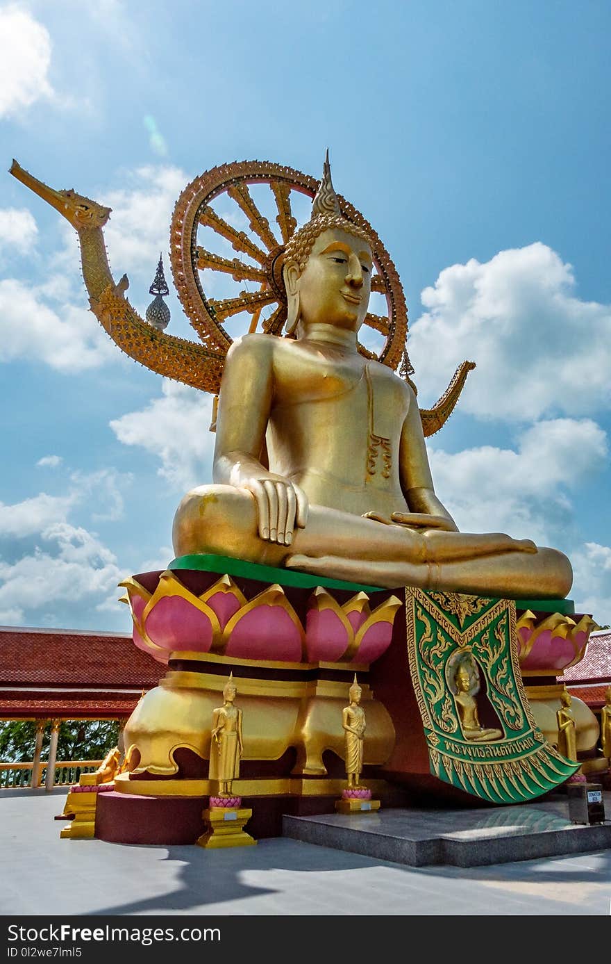 Statue, Gautama Buddha, Hindu Temple, Place Of Worship