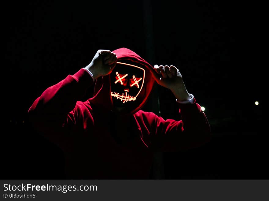 Person Wearing Red Hoodie