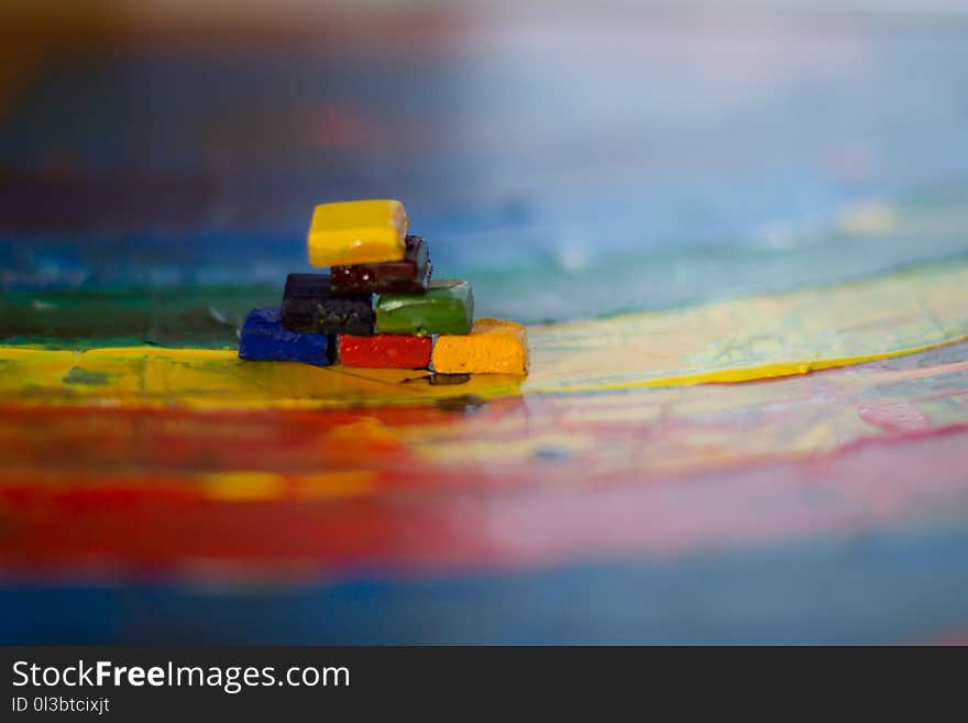 Focus Photo of Assorted-color Stacked Blocks