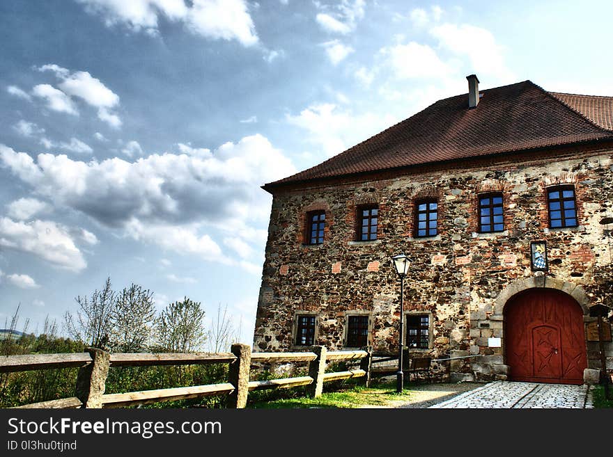 Sky, House, Cloud, Building