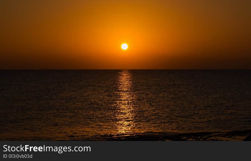 Horizon, Sunset, Sunrise, Sea