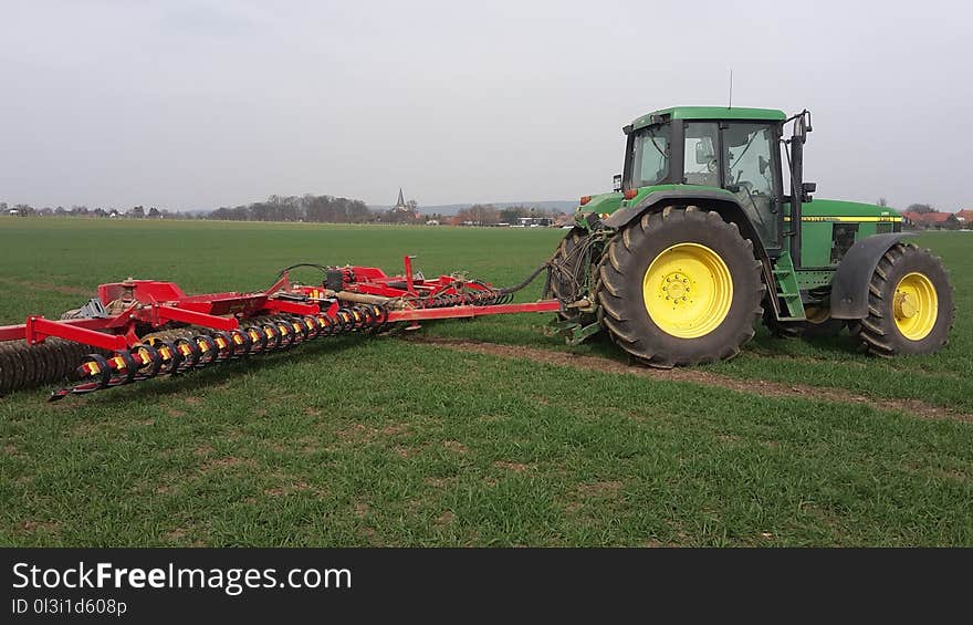 Agricultural Machinery, Agriculture, Grassland, Field