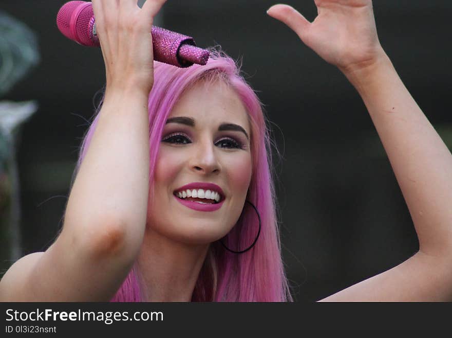 Pink, Beauty, Forehead, Hand