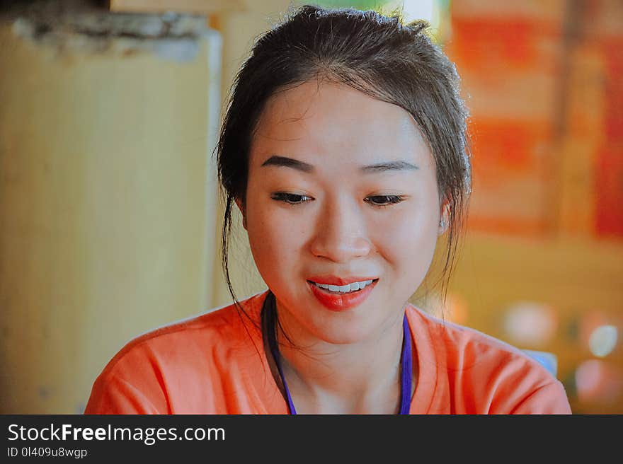 Close-Up Photography of a Woman