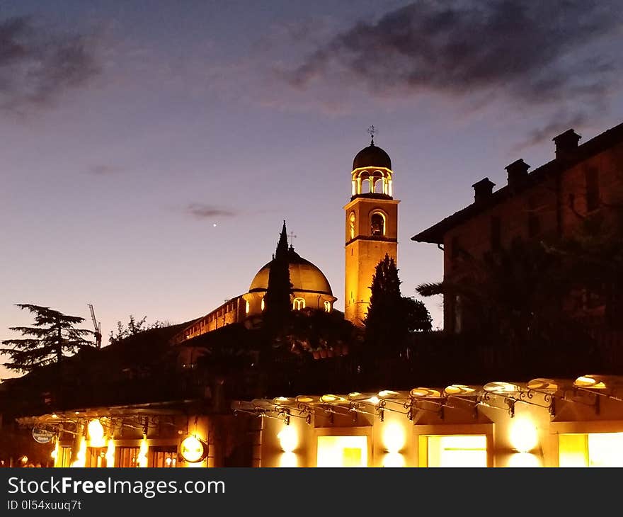 Evening on Garda lake. Evening on Garda lake