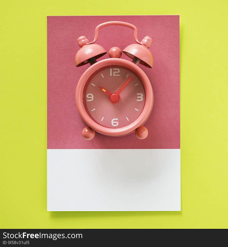 Pink Twin Bell Alarm Clock at 10:06