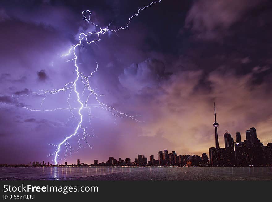 Lightning and Gray Clouds