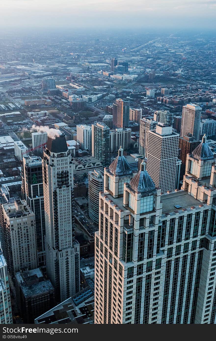 Aerial Shot of Concrete Buildings