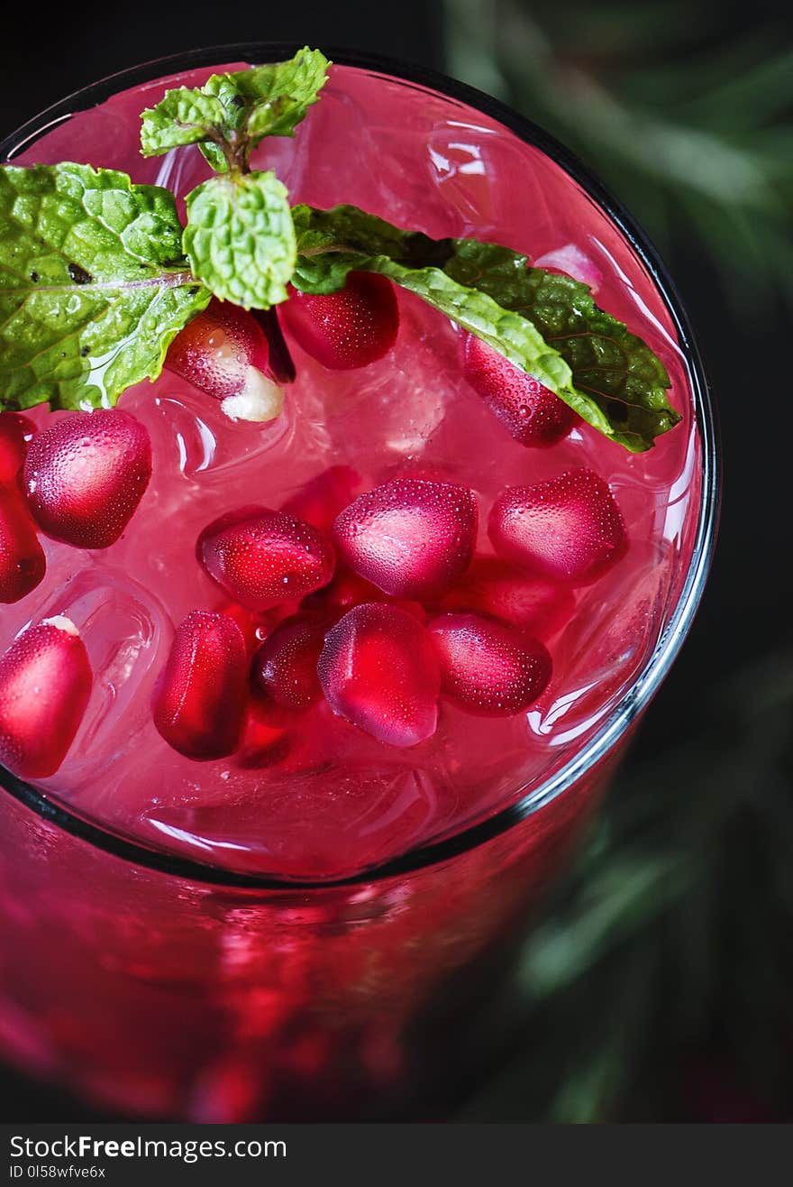 Juice in Clear Drinking Glass