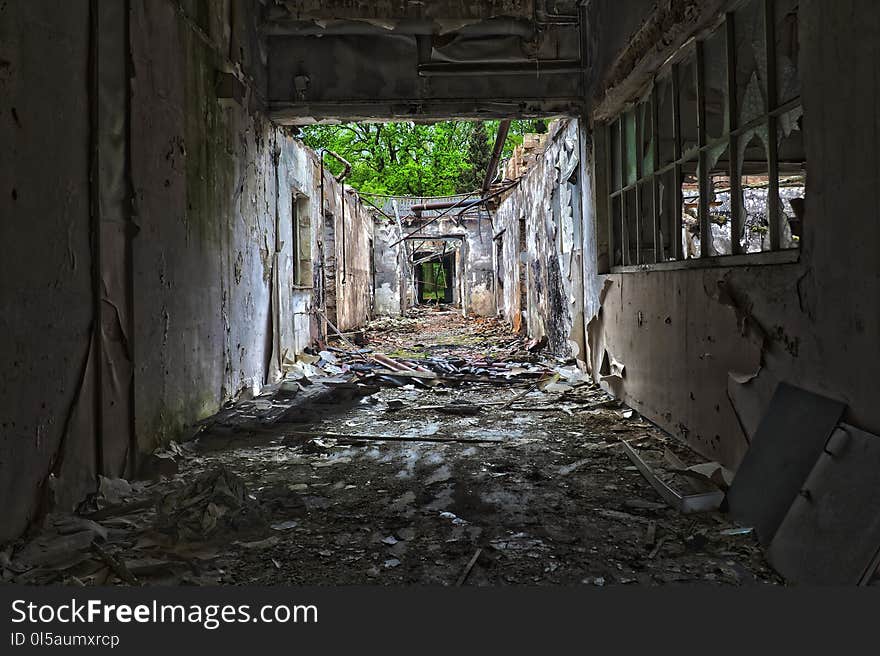 Urban Area, Ruins, Alley, Darkness