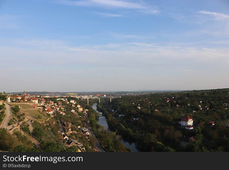 Sky, City, Horizon, Residential Area